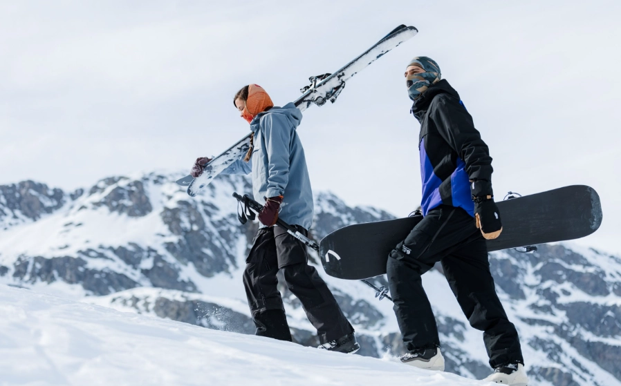 skiing or snowboarding